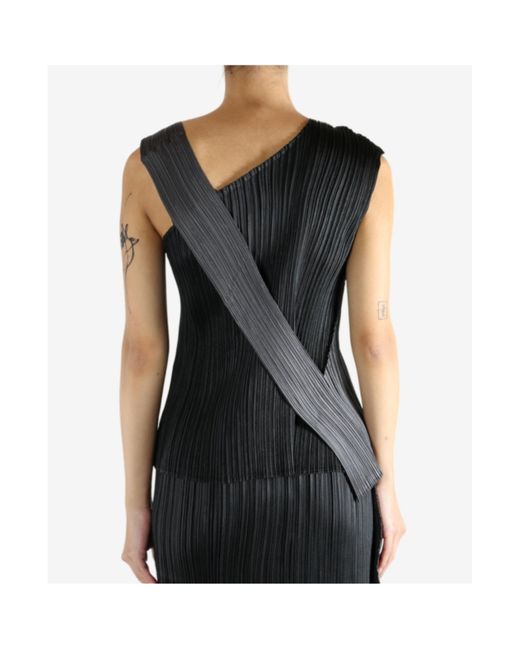 Pleats Please Issey Miyake Black Pleats Please Issey Miyake Pointe Top