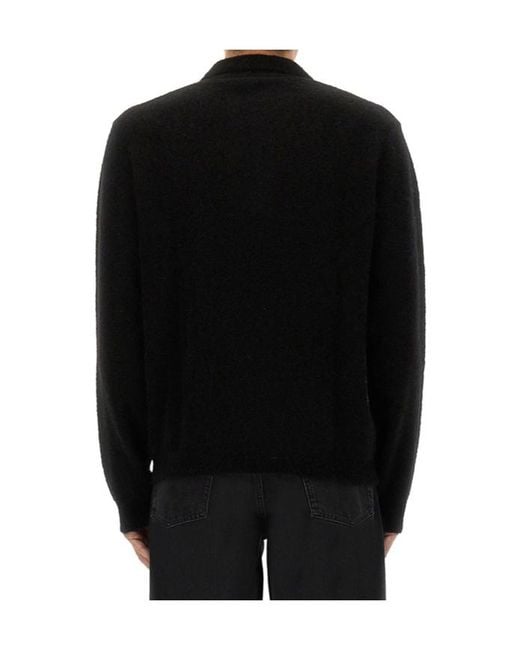 sunflower Black Polo Collar Sweater for men