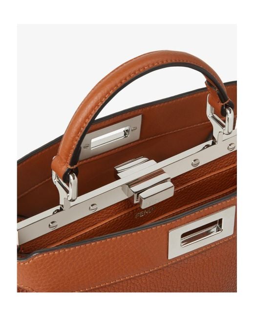 Fendi Brown Peekaboo Iseeu Small Tote Bag