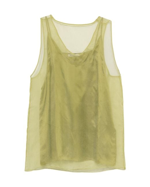 AMI Green Round Neck Sleeveless Vest