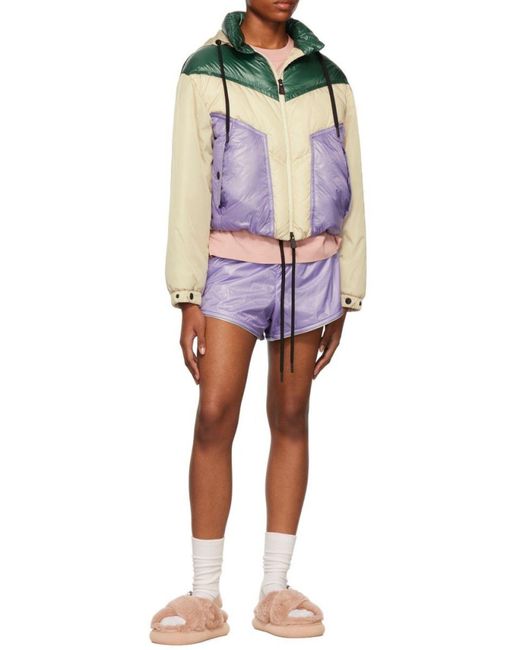 Moncler Purple Ripstop Shorts