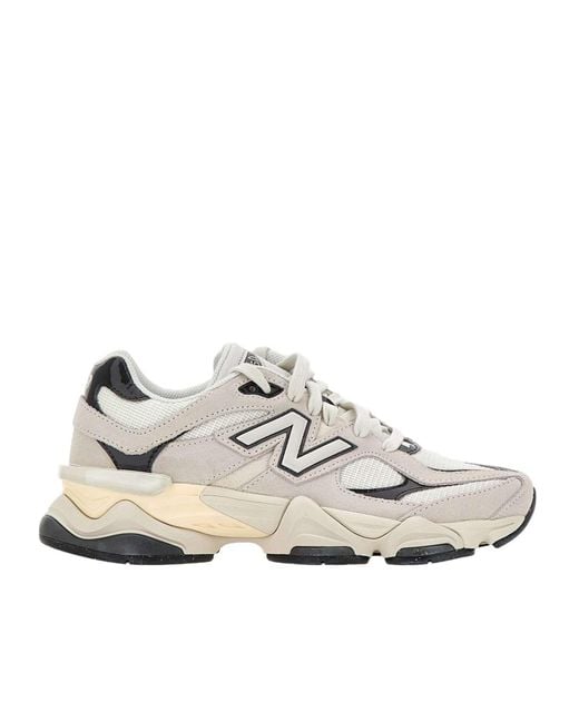 New Balance White 9060 Panelled Sneakers for men