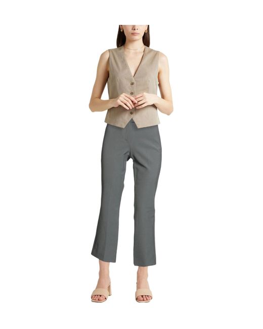 Max Mara Gray Slim-Fit Bootcut Pants