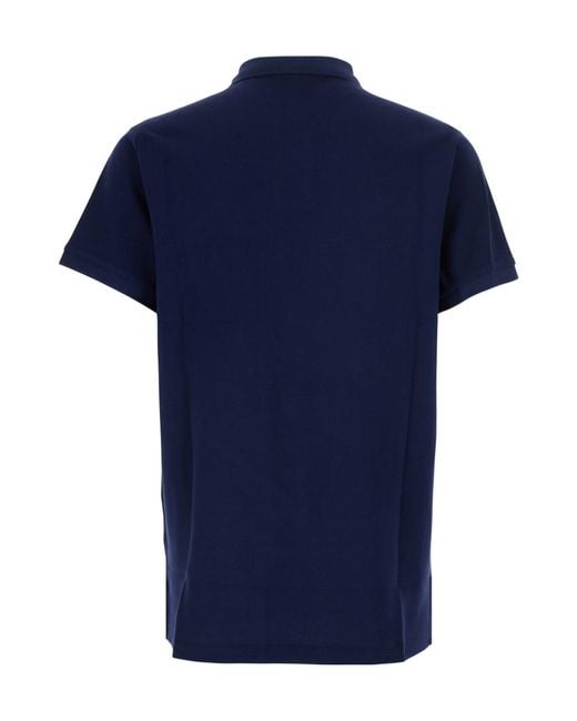 Polo Ralph Lauren Blue Custom Fit Logo Polo Shirt for men