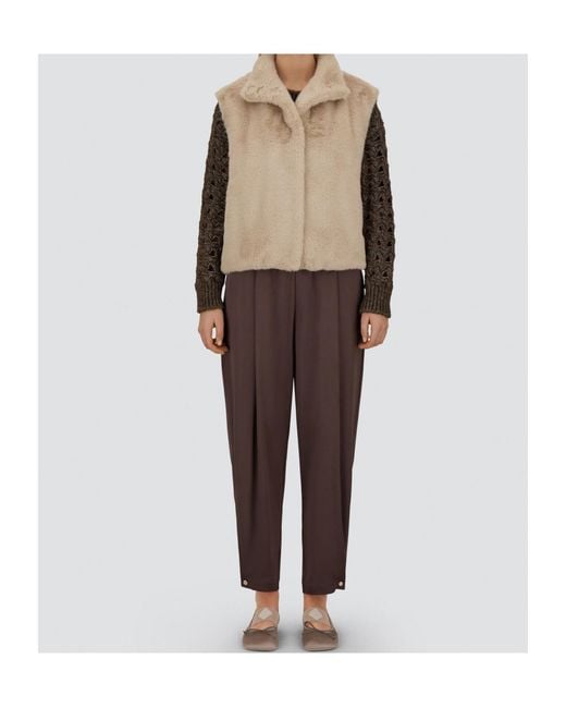 Herno Natural Faux-Fur Sleeveless Vest