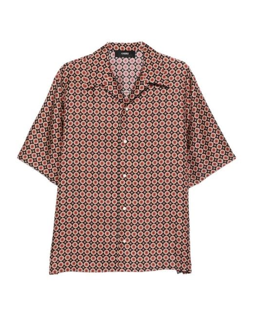 Amiri Black Patterned Short-Sleeve Shirt for men