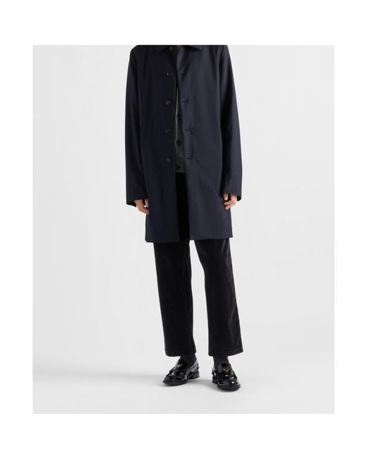 Prada Black Logo Plaque Straight Leg Trousers for men