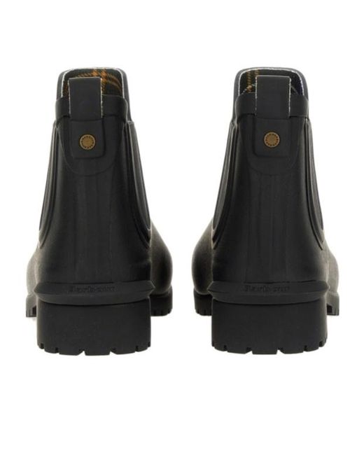 Barbour Black Round-Toe Ankle Boots