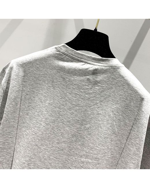 Versace Gray Medusa Logo T-Shirt With Round Neck for men