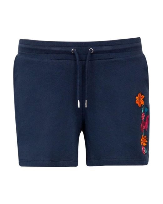 EA7 Blue Pattern Shorts