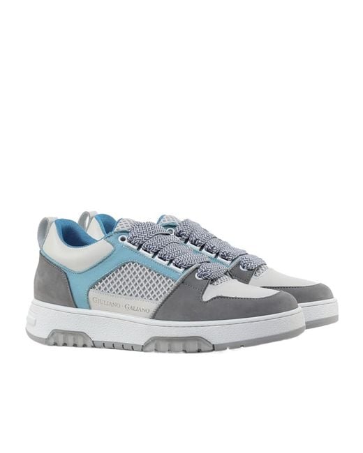 Giuliano Galiano Blue Vyper Mesh Sneakers for men