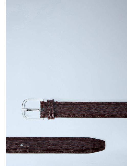 Totême White Totême Logo Debossed Buckled Belt