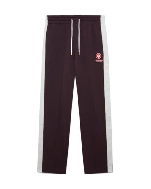 Casablanca Purple Logo Embroidered Patch Sweatpants for men