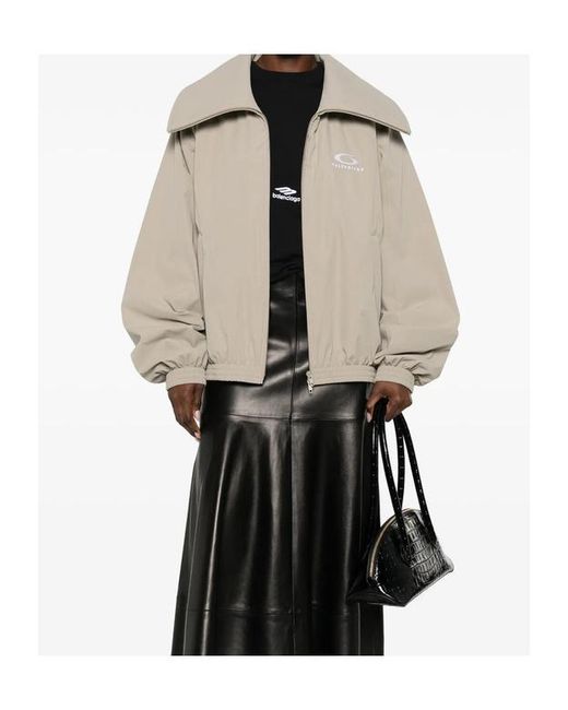 Balenciaga Natural High Collar Zipped Jacket