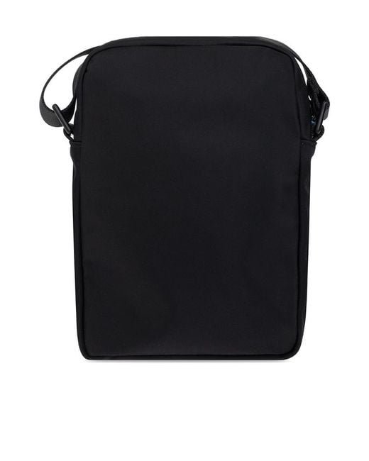 DSquared² Black Slogan Printed Messenger Bag for men