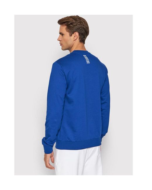 EA7 Blue Logo Details Hoodie for men
