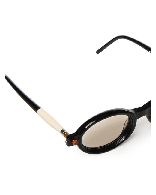 Kuboraum White Geometric Sunglasses for men