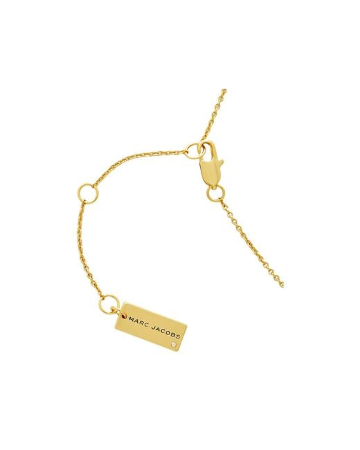Marc Jacobs Metallic The Button Pendant Necklace