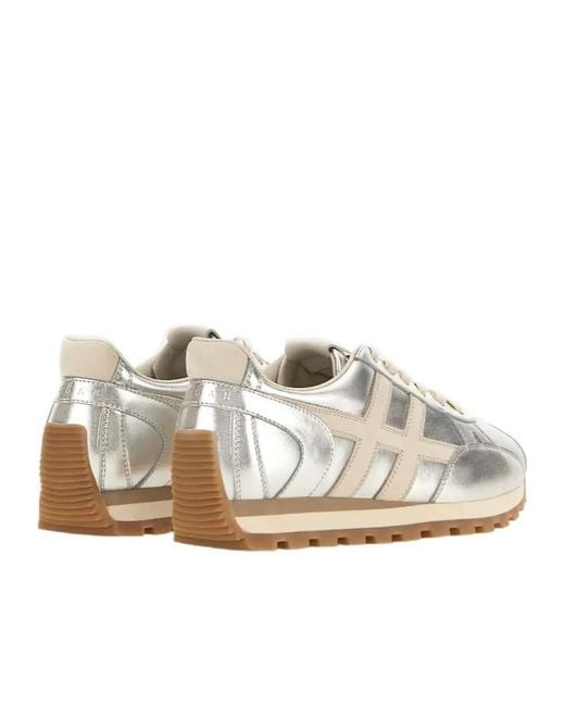 Hogan White Logo Detail Low-Top Sneakers