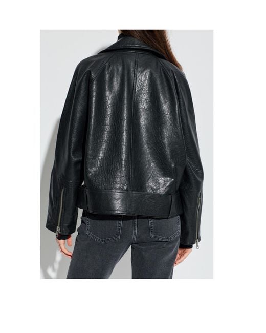 Stand Studio Black Romy Leather Jacket