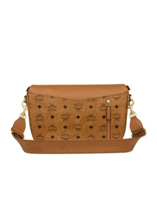 MCM Brown Small Diamant 3D Crossbody Bag for men