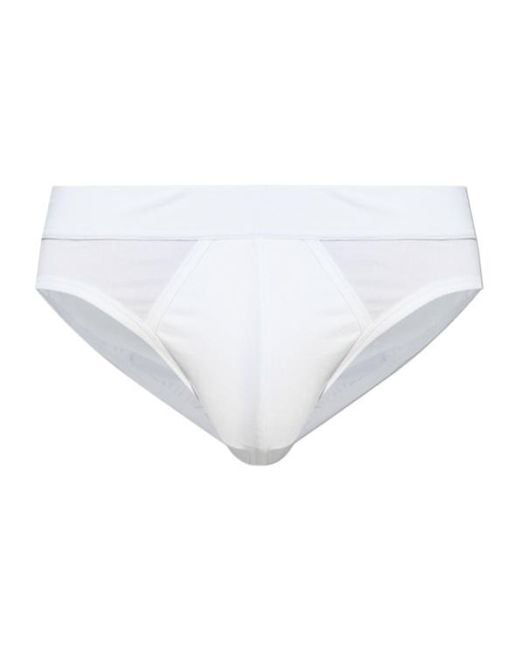 DSquared² White Logo Briefs for men