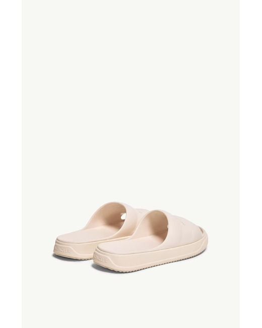 Moncler White Altive Slides for men