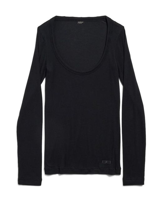 Balenciaga Blue Bb Garderobe Dcollet Top
