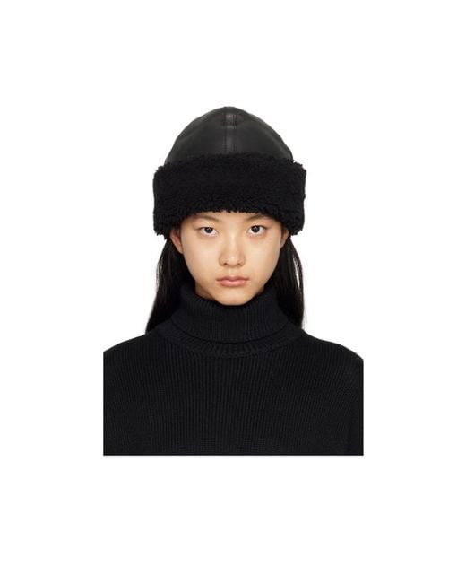 Totême  Black Curled Hat
