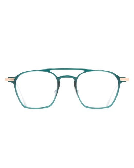 Cutler & Gross Blue Round Flat Mirror for men
