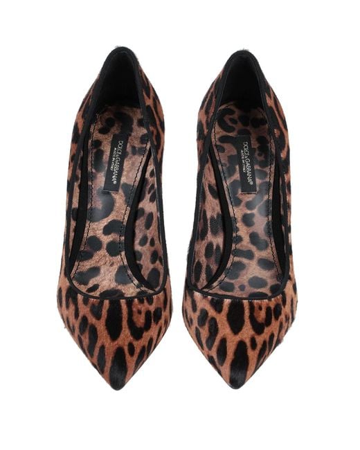 Dolce & Gabbana Brown Leopard Print High Heels