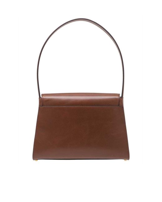 Bally Brown Logo Shoulder Bag