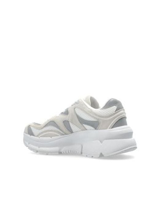 EA7 White Mesh Panelled Chunky Sneakers
