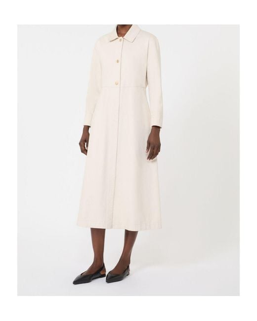 Max Mara White 'S Smmamelia Long-Sleeved Dress