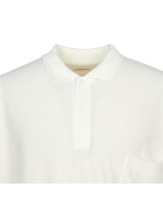Nanamica White Short-Sleeved Polo Shirt for men