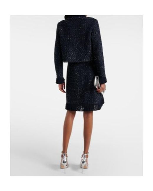 Oscar de la Renta Blue Tweed Jacket