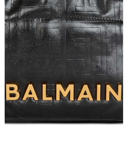Balmain Black Small 1945 Soft Tote Bag