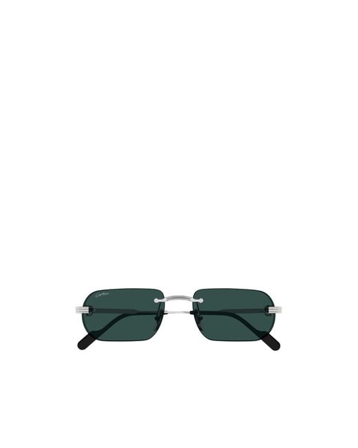 Cartier White Frameless Sunglasses for men