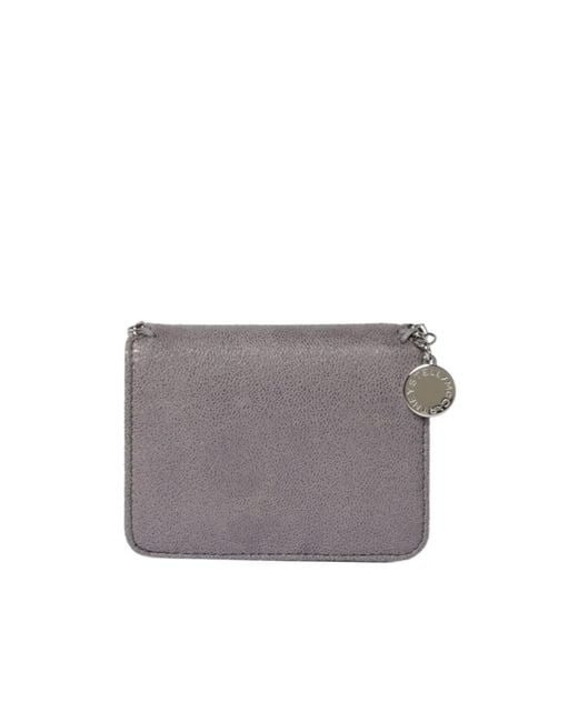 Stella McCartney Gray Falabella Chain-Trim Wallet