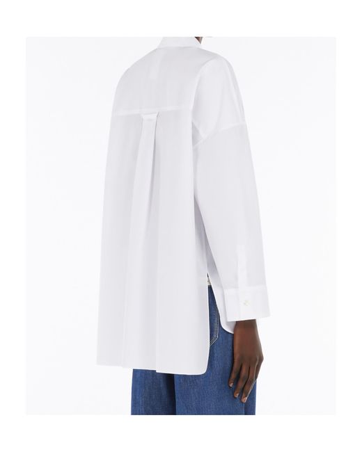 Max Mara White 'S Gerona Button-Up Long-Sleeved Top