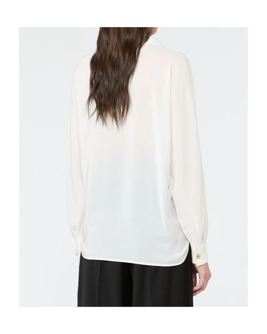 Max Mara White Long-Sleeve Polo Shirt