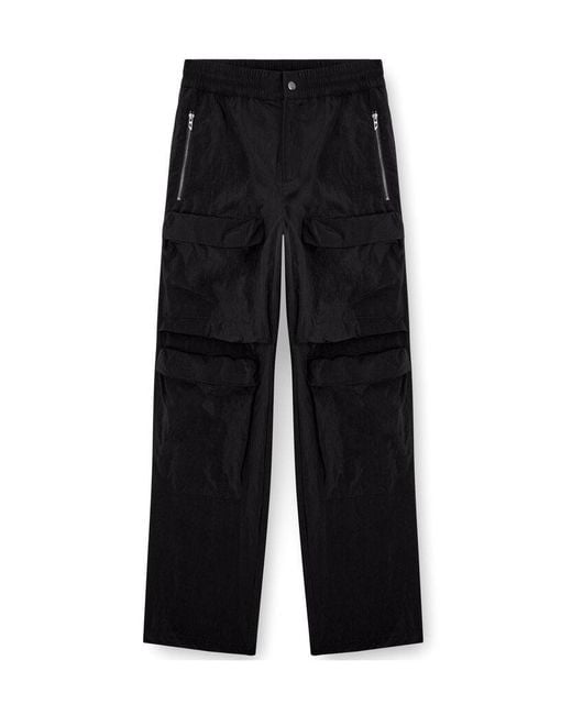 DIESEL Black P-Danzel Straight-Leg Cargo Trousers for men