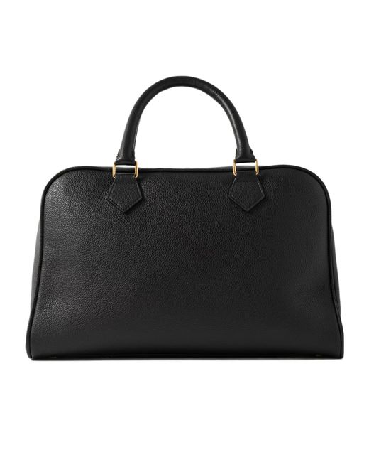 Nili Lotan Black Jaclyn Textured-Leather Tote