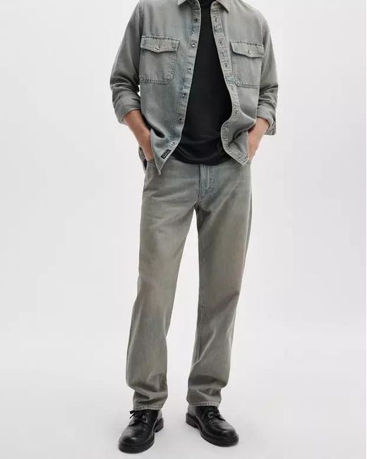 Rag & Bone Gray Straight-Leg Denim Jeans for men