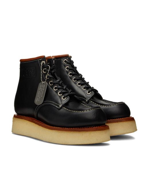 KENZO Black Yama Ankle Boots