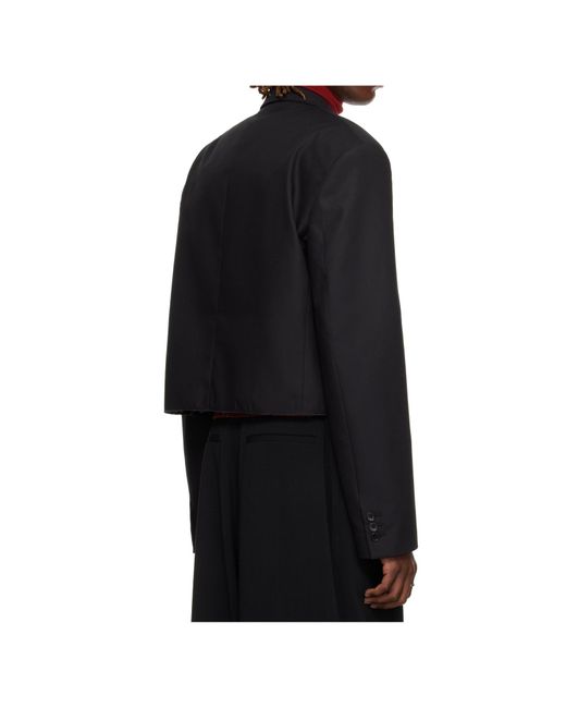 Lu'u Dan Black Slashed Blazer for men
