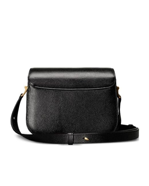 AMI Black Flap Shoulder Bag