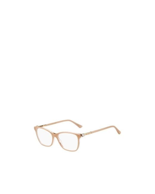 Jimmy Choo White Eyewear Cat-Eye Frame Glasses