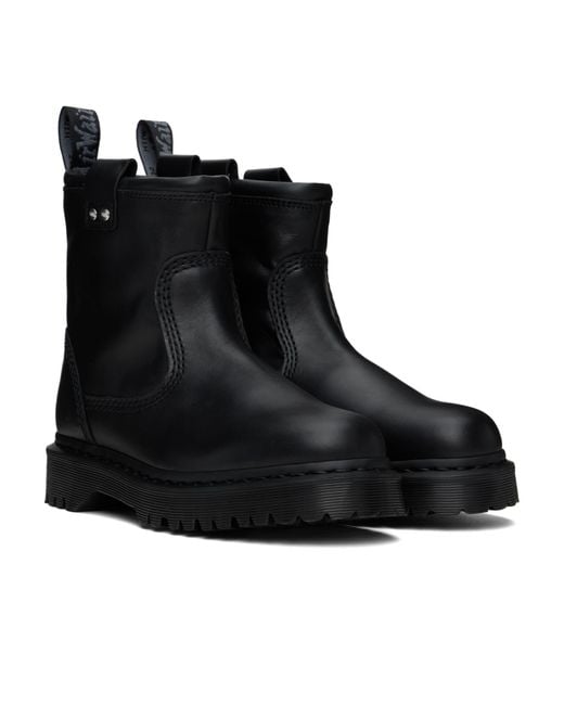 Dr. Martens Black Pull Tab Short Boots for men