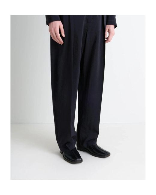 Lemaire Blue Square-Toe Slip-On Loafers for men